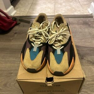 Adidas Yeezy 700 Sneakers - Tan, Blue, Orange